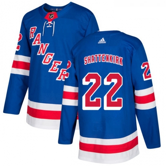 Youth Adidas New York Rangers 22 Kevin Shattenkirk Premier Royal Blue Home NHL Jersey 