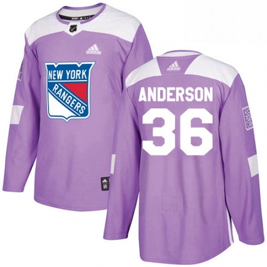 Youth Adidas New York Rangers 36 Glenn Anderson Authentic Purple Fights Cancer Practice NHL Jersey Youth Adidas New York Rangers 36 Glenn Anderson Authentic Purple Fights Cancer Practice NHL Jersey