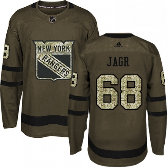 Youth Adidas New York Rangers 68 Jaromir Jagr Premier Green Salute to Service NHL Jersey Youth Adidas New York Rangers 68 Jaromir Jagr Premier Green Salute to Service NHL Jersey