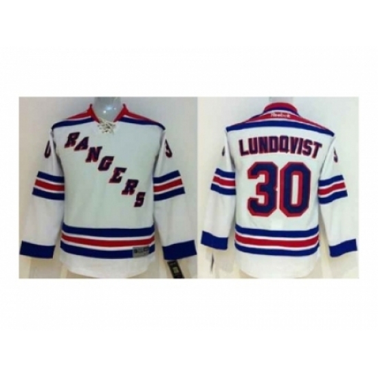 Youth NHL Jerseys New York Rangers #30 Lundqvist white Youth NHL Jerseys New York Rangers #30 Lundqvist white