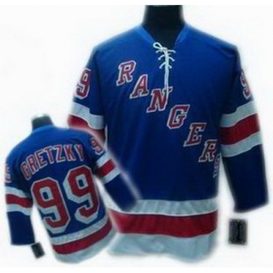 Youth kids RBK hockey jerseys NY Rangers 99# GRETZKY BLUE Youth kids RBK hockey jerseys NY Rangers 99# GRETZKY BLUE