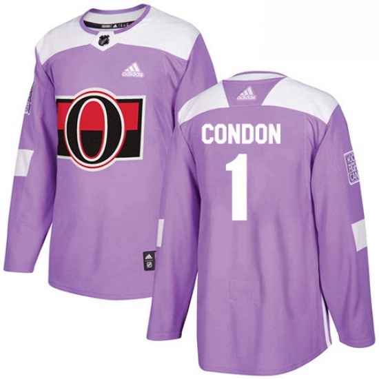 Mens Adidas Ottawa Senators 1 Mike Condon Authentic Purple Fights Cancer Practice NHL Jersey Mens Adidas Ottawa Senators 1 Mike Condon Authentic Purple Fights Cancer Practice NHL Jersey