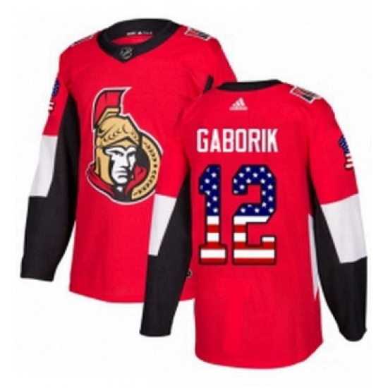 Mens Adidas Ottawa Senators 12 Marian Gaborik Authentic Red USA Flag Fashion NHL Jersey Mens Adidas Ottawa Senators 12 Marian Gaborik Authentic Red USA Flag Fashion NHL Jersey