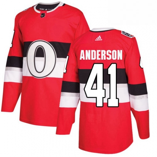 Mens Adidas Ottawa Senators 41 Craig Anderson Authentic Red 2017 100 Classic NHL Jersey Mens Adidas Ottawa Senators 41 Craig Anderson Authentic Red 2017 100 Classic NHL Jersey