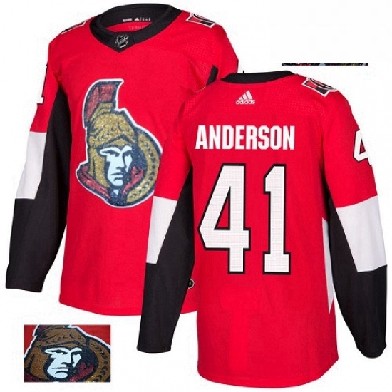 Mens Adidas Ottawa Senators 41 Craig Anderson Authentic Red Fashion Gold NHL Jersey Mens Adidas Ottawa Senators 41 Craig Anderson Authentic Red Fashion Gold NHL Jersey