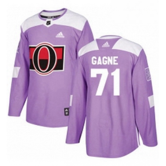 Mens Adidas Ottawa Senators 71 Gabriel Gagne Authentic Purple Fights Cancer Practice NHL Jersey Mens Adidas Ottawa Senators 71 Gabriel Gagne Authentic Purple Fights Cancer Practice NHL Jersey