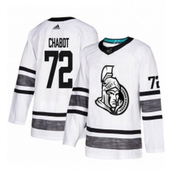 Mens Adidas Ottawa Senators 72 Thomas Chabot White 2019 All Star Game Parley Authentic Stitched NHL Jersey 