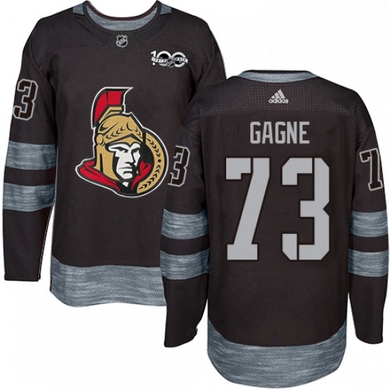 Mens Adidas Ottawa Senators 73 Gabriel Gagne Authentic Black 1917 2017 100th Anniversary NHL Jersey Mens Adidas Ottawa Senators 73 Gabriel Gagne Authentic Black 1917 2017 100th Anniversary NHL Jersey