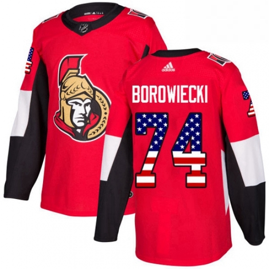 Mens Adidas Ottawa Senators 74 Mark Borowiecki Authentic Red USA Flag Fashion NHL Jersey Mens Adidas Ottawa Senators 74 Mark Borowiecki Authentic Red USA Flag Fashion NHL Jersey