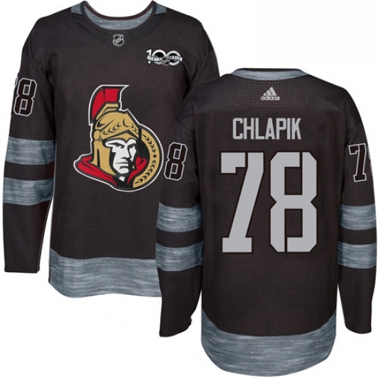 Mens Adidas Ottawa Senators 78 Filip Chlapik Authentic Black 1917 2017 100th Anniversary NHL Jersey Mens Adidas Ottawa Senators 78 Filip Chlapik Authentic Black 1917 2017 100th Anniversary NHL Jersey