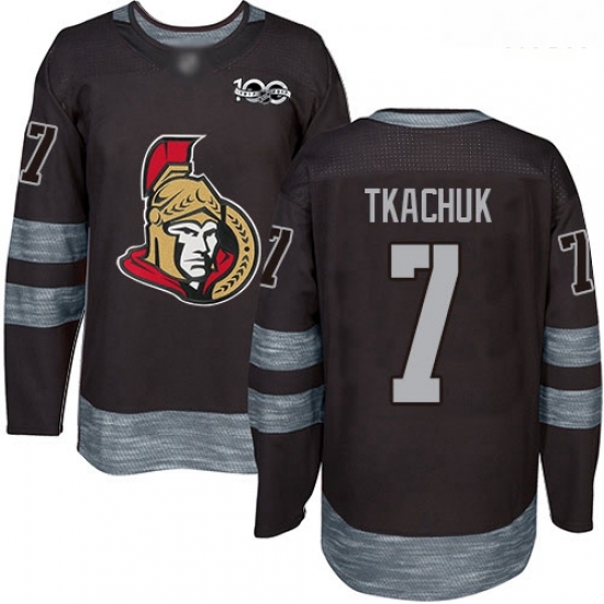 Senators #7 Brady Tkachuk Black 1917 2017 100th Anniversary Stitched Hockey Jersey Senators #7 Brady Tkachuk Black 1917 2017 100th Anniversary Stitched Hockey Jersey