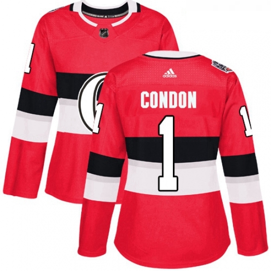 Womens Adidas Ottawa Senators 1 Mike Condon Authentic Red 2017 100 Classic NHL Jersey Womens Adidas Ottawa Senators 1 Mike Condon Authentic Red 2017 100 Classic NHL Jersey