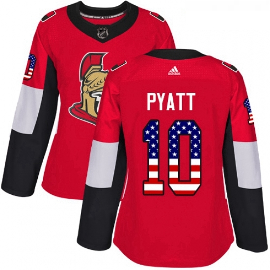 Womens Adidas Ottawa Senators 10 Tom Pyatt Authentic Red USA Flag Fashion NHL Jersey Womens Adidas Ottawa Senators 10 Tom Pyatt Authentic Red USA Flag Fashion NHL Jersey