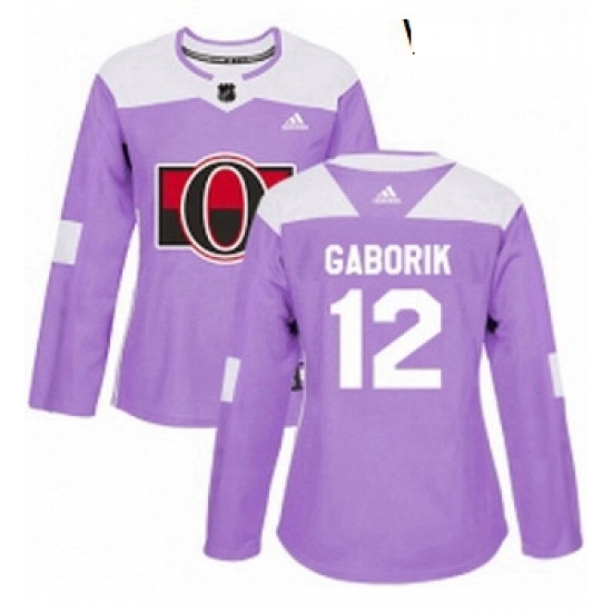 Womens Adidas Ottawa Senators 12 Marian Gaborik Authentic Purple Fights Cancer Practice NHL Jersey Womens Adidas Ottawa Senators 12 Marian Gaborik Authentic Purple Fights Cancer Practice NHL Jersey
