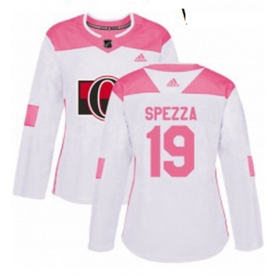 Womens Adidas Ottawa Senators 19 Jason Spezza Authentic WhitePink Fashion NHL Jersey Womens Adidas Ottawa Senators 19 Jason Spezza Authentic WhitePink Fashion NHL Jersey