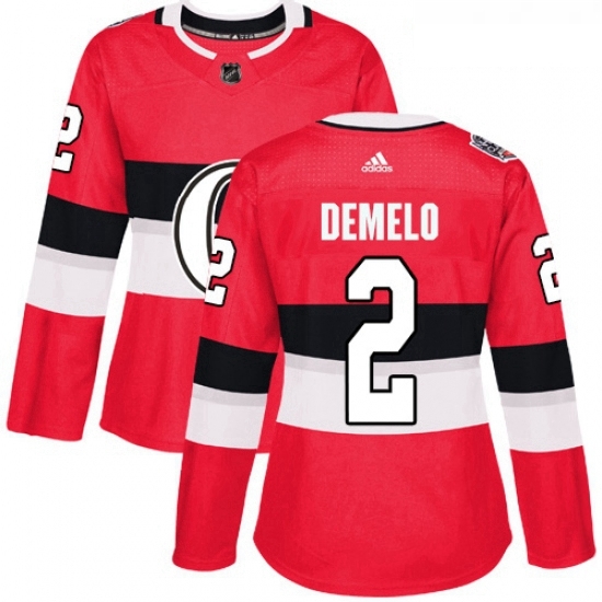Womens Adidas Ottawa Senators 2 Dylan DeMelo Authentic Red 2017 100 Classic NHL Jersey Womens Adidas Ottawa Senators 2 Dylan DeMelo Authentic Red 2017 100 Classic NHL Jersey