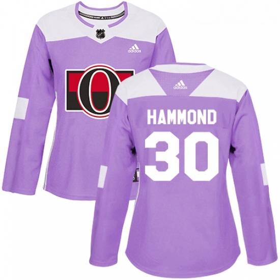 Womens Adidas Ottawa Senators 30 Andrew Hammond Authentic Purple Fights Cancer Practice NHL Jersey Womens Adidas Ottawa Senators 30 Andrew Hammond Authentic Purple Fights Cancer Practice NHL Jersey
