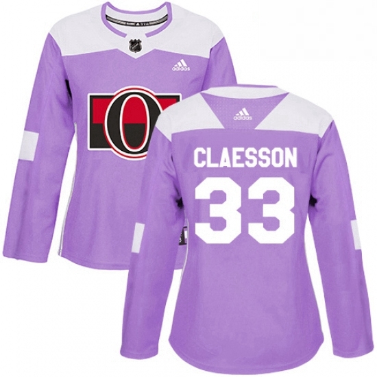 Womens Adidas Ottawa Senators 33 Fredrik Claesson Authentic Purple Fights Cancer Practice NHL Jersey Womens Adidas Ottawa Senators 33 Fredrik Claesson Authentic Purple Fights Cancer Practice NHL Jersey