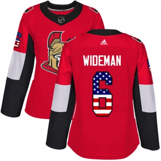 Womens Adidas Ottawa Senators 6 Chris Wideman Authentic Red USA Flag Fashion NHL Jersey Womens Adidas Ottawa Senators 6 Chris Wideman Authentic Red USA Flag Fashion NHL Jersey
