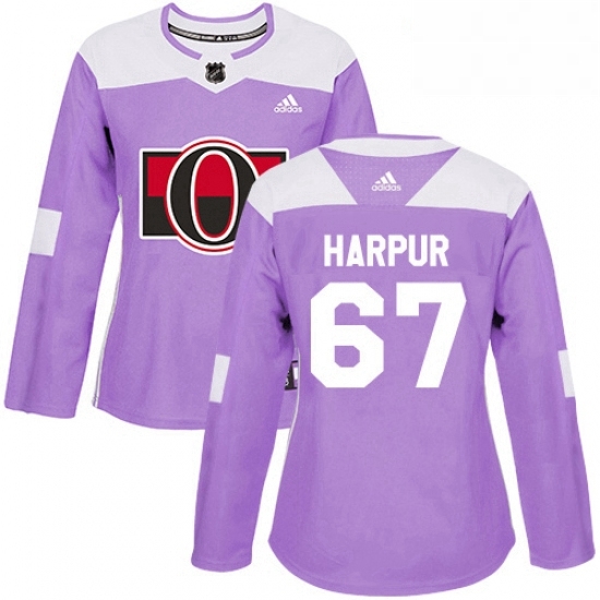 Womens Adidas Ottawa Senators 67 Ben Harpur Authentic Purple Fights Cancer Practice NHL Jersey Womens Adidas Ottawa Senators 67 Ben Harpur Authentic Purple Fights Cancer Practice NHL Jersey