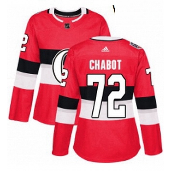 Womens Adidas Ottawa Senators 72 Thomas Chabot Authentic Red 2017 100 Classic NHL Jersey Womens Adidas Ottawa Senators 72 Thomas Chabot Authentic Red 2017 100 Classic NHL Jersey