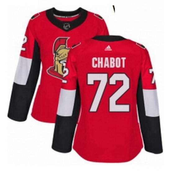 Womens Adidas Ottawa Senators 72 Thomas Chabot Authentic Red Home NHL Jersey Womens Adidas Ottawa Senators 72 Thomas Chabot Authentic Red Home NHL Jersey