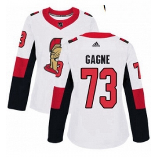 Womens Adidas Ottawa Senators 73 Gabriel Gagne Authentic White Away NHL Jersey Womens Adidas Ottawa Senators 73 Gabriel Gagne Authentic White Away NHL Jersey