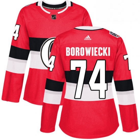 Womens Adidas Ottawa Senators 74 Mark Borowiecki Authentic Red 2017 100 Classic NHL Jersey Womens Adidas Ottawa Senators 74 Mark Borowiecki Authentic Red 2017 100 Classic NHL Jersey
