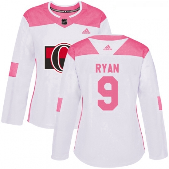Womens Adidas Ottawa Senators 9 Bobby Ryan Authentic WhitePink Fashion NHL Jersey Womens Adidas Ottawa Senators 9 Bobby Ryan Authentic WhitePink Fashion NHL Jersey