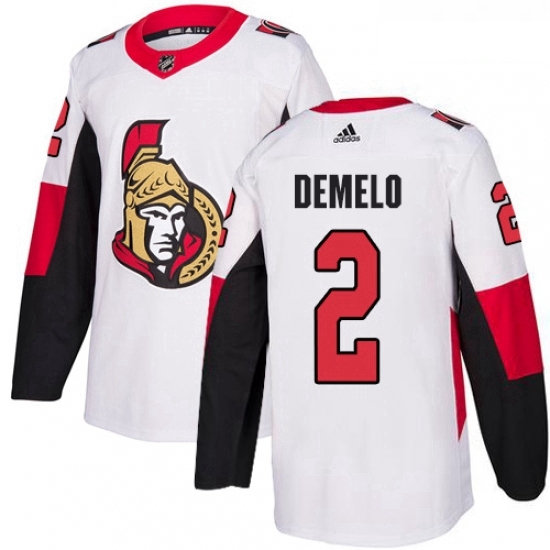 Youth Adidas Ottawa Senators 2 Dylan DeMelo Authentic White Away NHL Jersey Youth Adidas Ottawa Senators 2 Dylan DeMelo Authentic White Away NHL Jersey