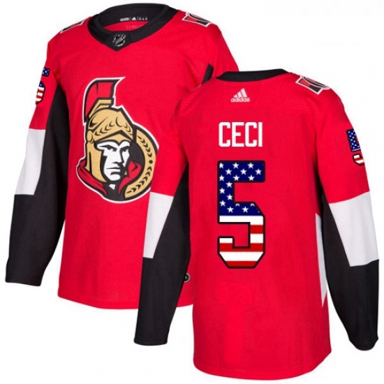 Youth Adidas Ottawa Senators 5 Cody Ceci Authentic Red USA Flag Fashion NHL Jersey Youth Adidas Ottawa Senators 5 Cody Ceci Authentic Red USA Flag Fashion NHL Jersey