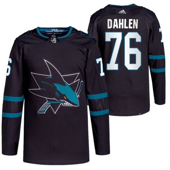 Adidas San Jose Sharks 76 Jonathan Dahlen Black Alternate Authentic Stitched NHL Jersey Adidas San Jose Sharks 76 Jonathan Dahlen Black Alternate Authentic Stitched NHL Jersey