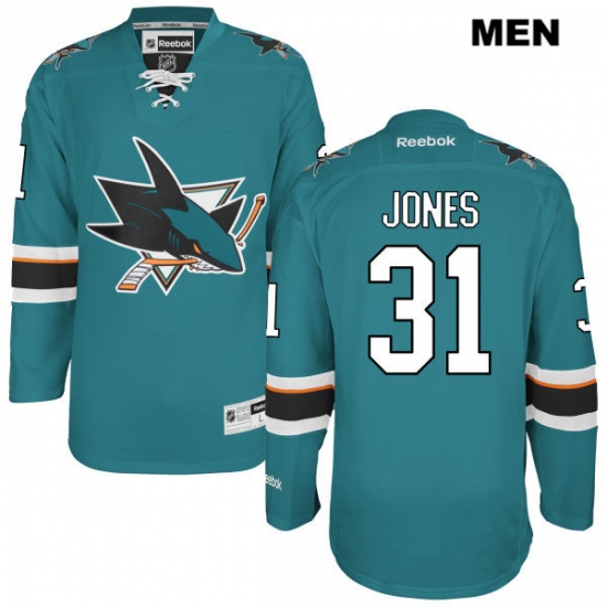 Men Martin Jones Mens Stitched San Jose Sharks Authentic Reebok 31 Teal NHL Jersey Men Martin Jones Mens Stitched San Jose Sharks Authentic Reebok 31 Teal NHL Jersey