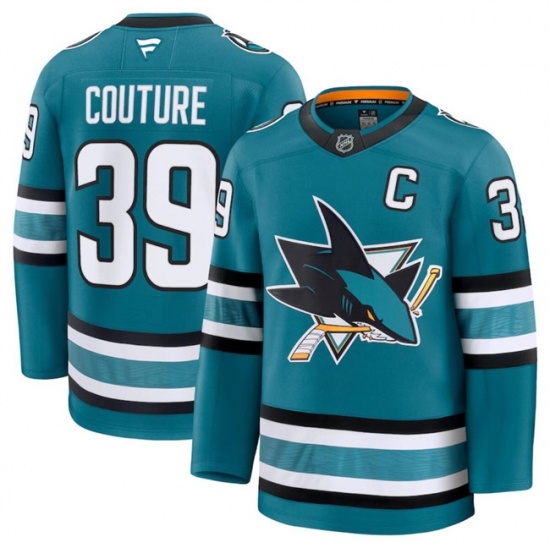Men San Jose Sharks 39 Logan Couture Teal 2024 25 Home Stitched Hockey Jersey Men San Jose Sharks 39 Logan Couture Teal 2024 25 Home Stitched Hockey Jersey