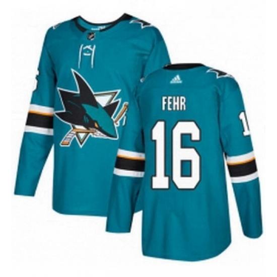 Mens Adidas San Jose Sharks 16 Eric Fehr Authentic Teal Green Home NHL Jerse Mens Adidas San Jose Sharks 16 Eric Fehr Authentic Teal Green Home NHL Jerse