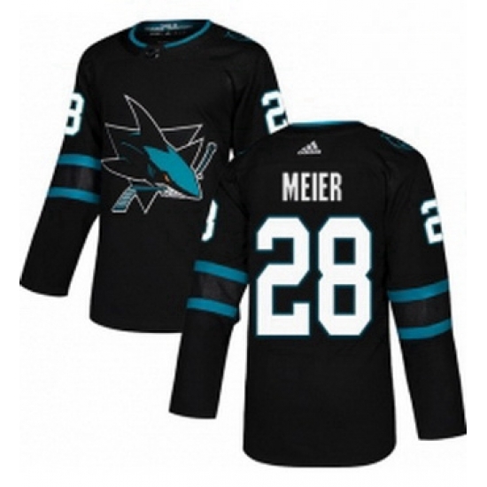 Mens Adidas San Jose Sharks 28 Timo Meier Premier Black Alternate NHL Jersey Mens Adidas San Jose Sharks 28 Timo Meier Premier Black Alternate NHL Jersey