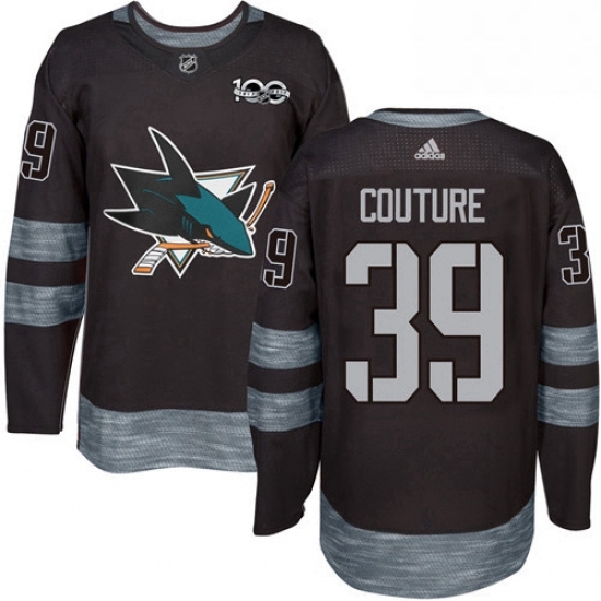Mens Adidas San Jose Sharks 39 Logan Couture Premier Black 1917 2017 100th Anniversary NHL Jersey Mens Adidas San Jose Sharks 39 Logan Couture Premier Black 1917 2017 100th Anniversary NHL Jersey