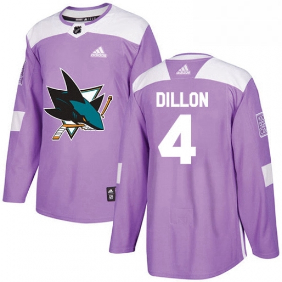 Mens Adidas San Jose Sharks 4 Brenden Dillon Authentic Purple Fights Cancer Practice NHL Jersey Mens Adidas San Jose Sharks 4 Brenden Dillon Authentic Purple Fights Cancer Practice NHL Jersey