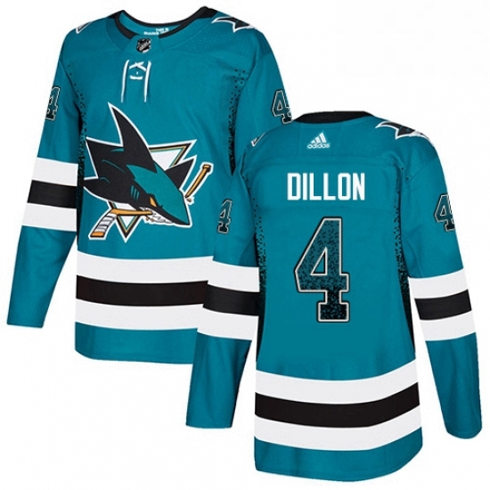 Mens Adidas San Jose Sharks 4 Brenden Dillon Authentic Teal Drift Fashion NHL Jersey Mens Adidas San Jose Sharks 4 Brenden Dillon Authentic Teal Drift Fashion NHL Jersey