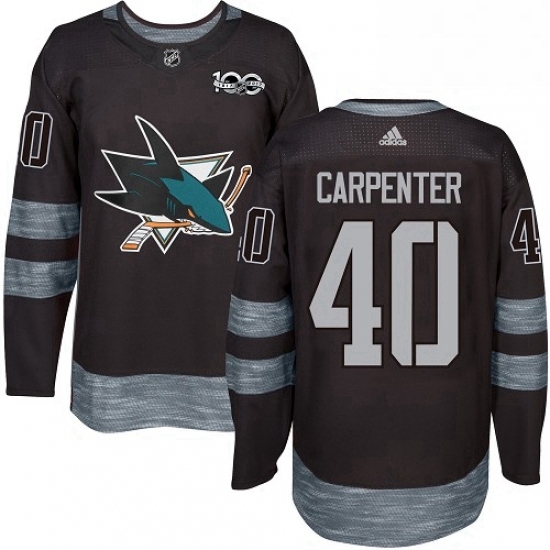 Mens Adidas San Jose Sharks 40 Ryan Carpenter Authentic Black 1917 2017 100th Anniversary NHL Jersey Mens Adidas San Jose Sharks 40 Ryan Carpenter Authentic Black 1917 2017 100th Anniversary NHL Jersey