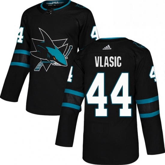 Mens Adidas San Jose Sharks 44 Marc Edouard Vlasic Premier Black Alternate NHL Jersey Mens Adidas San Jose Sharks 44 Marc Edouard Vlasic Premier Black Alternate NHL Jersey