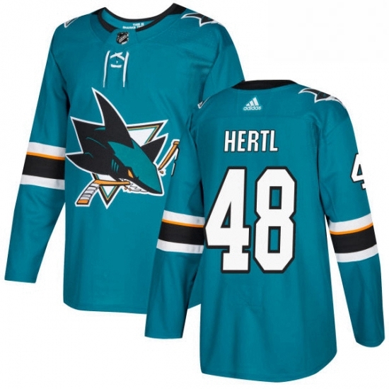 Mens Adidas San Jose Sharks 48 Tomas Hertl Premier Teal Green Home NHL Jersey Mens Adidas San Jose Sharks 48 Tomas Hertl Premier Teal Green Home NHL Jersey