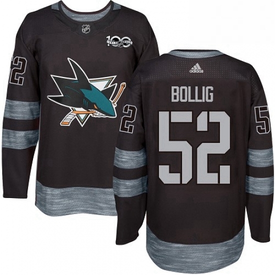 Mens Adidas San Jose Sharks 52 Brandon Bollig Premier Black 1917 2017 100th Anniversary NHL Jersey Mens Adidas San Jose Sharks 52 Brandon Bollig Premier Black 1917 2017 100th Anniversary NHL Jersey