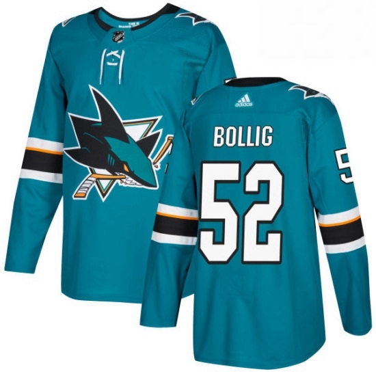 Mens Adidas San Jose Sharks 52 Brandon Bollig Premier Teal Green Home NHL Jersey Mens Adidas San Jose Sharks 52 Brandon Bollig Premier Teal Green Home NHL Jersey
