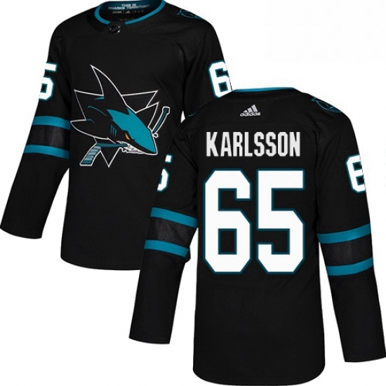Mens Adidas San Jose Sharks 65 Erik Karlsson Premier Black Alternate NHL Jersey Mens Adidas San Jose Sharks 65 Erik Karlsson Premier Black Alternate NHL Jersey