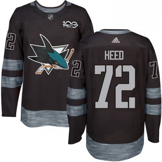 Mens Adidas San Jose Sharks 72 Tim Heed Premier Black 1917 2017 100th Anniversary NHL Jersey Mens Adidas San Jose Sharks 72 Tim Heed Premier Black 1917 2017 100th Anniversary NHL Jersey
