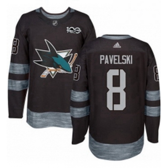 Mens Adidas San Jose Sharks 8 Joe Pavelski Premier Black 1917 2017 100th Anniversary NHL Jersey Mens Adidas San Jose Sharks 8 Joe Pavelski Premier Black 1917 2017 100th Anniversary NHL Jersey