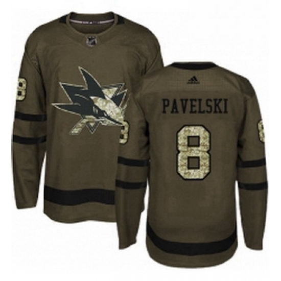 Mens Adidas San Jose Sharks 8 Joe Pavelski Premier Green Salute to Service NHL Jersey Mens Adidas San Jose Sharks 8 Joe Pavelski Premier Green Salute to Service NHL Jersey