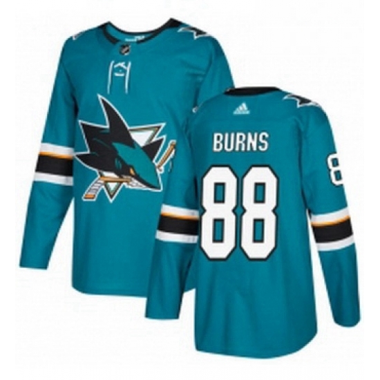 Mens Adidas San Jose Sharks 88 Brent Burns Authentic Teal Green Home NHL Jersey Mens Adidas San Jose Sharks 88 Brent Burns Authentic Teal Green Home NHL Jersey