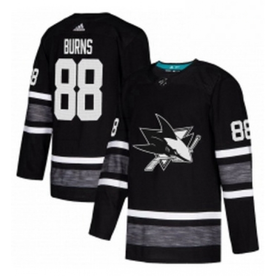 Mens Adidas San Jose Sharks 88 Brent Burns Black 2019 All Star Game Parley Authentic Stitched NHL Jersey 